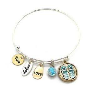 New “Pandora Style” Charm Bracelet. “Life is Better in Flip Flops”